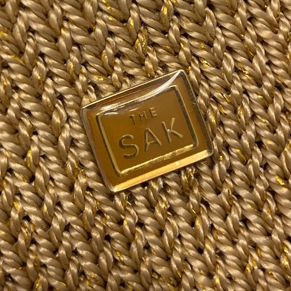 The Sak Straw Mini Shoulder Bag with Brown Trim - Picture 14 of 15